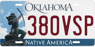 OK license plate 380VSP