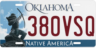 OK license plate 380VSQ