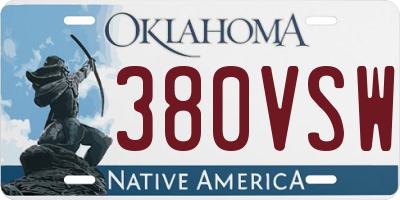 OK license plate 380VSW