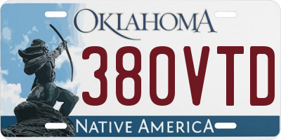 OK license plate 380VTD