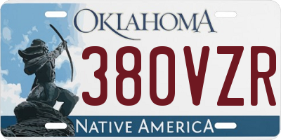 OK license plate 380VZR