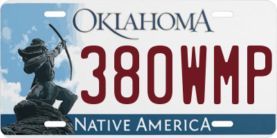 OK license plate 380WMP