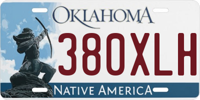 OK license plate 380XLH