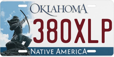 OK license plate 380XLP