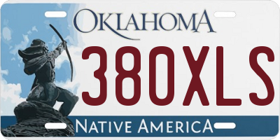 OK license plate 380XLS