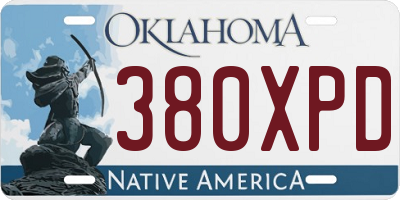 OK license plate 380XPD
