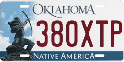 OK license plate 380XTP