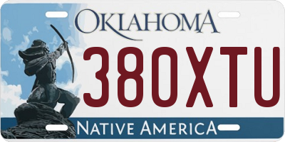 OK license plate 380XTU