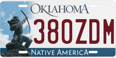 OK license plate 380ZDM