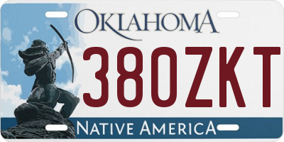 OK license plate 380ZKT