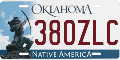 OK license plate 380ZLC