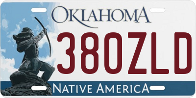 OK license plate 380ZLD