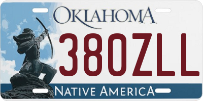 OK license plate 380ZLL