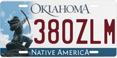 OK license plate 380ZLM