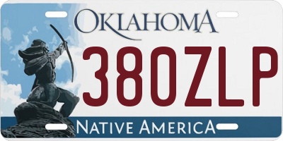 OK license plate 380ZLP