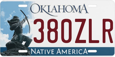 OK license plate 380ZLR