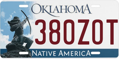 OK license plate 380ZOT