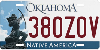 OK license plate 380ZOV