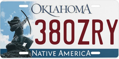 OK license plate 380ZRY