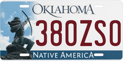 OK license plate 380ZSO
