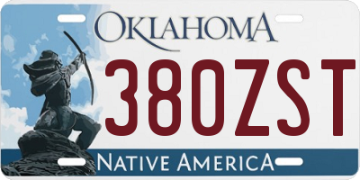 OK license plate 380ZST