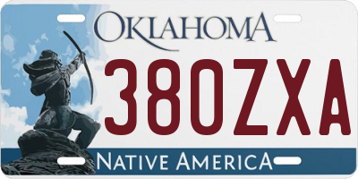 OK license plate 380ZXA