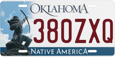 OK license plate 380ZXQ