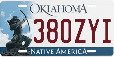 OK license plate 380ZYI
