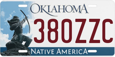 OK license plate 380ZZC