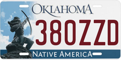 OK license plate 380ZZD