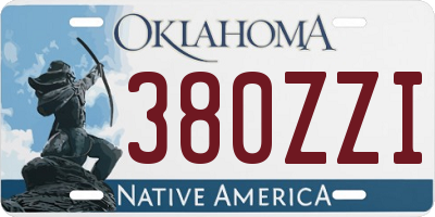OK license plate 380ZZI