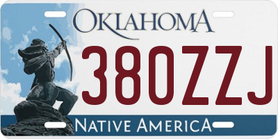 OK license plate 380ZZJ