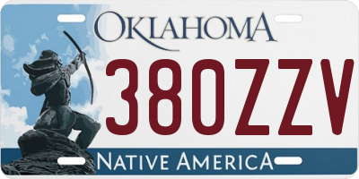 OK license plate 380ZZV