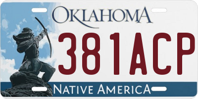 OK license plate 381ACP