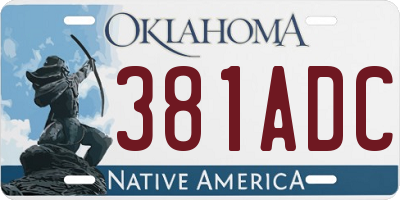 OK license plate 381ADC