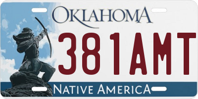 OK license plate 381AMT