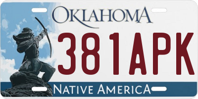 OK license plate 381APK