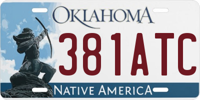 OK license plate 381ATC