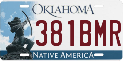 OK license plate 381BMR