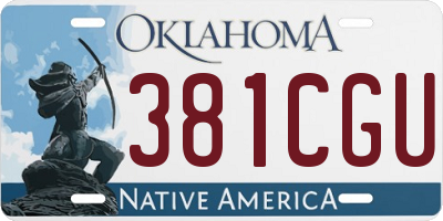 OK license plate 381CGU