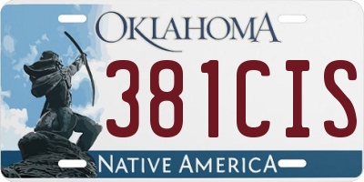 OK license plate 381CIS