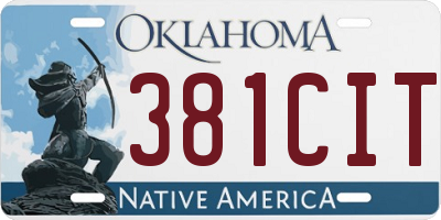 OK license plate 381CIT