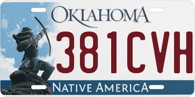 OK license plate 381CVH