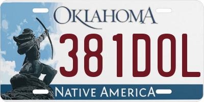 OK license plate 381DOL