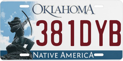 OK license plate 381DYB