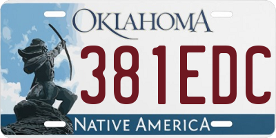 OK license plate 381EDC