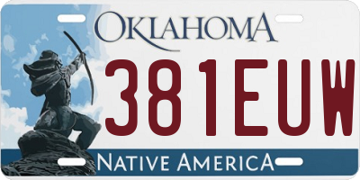 OK license plate 381EUW