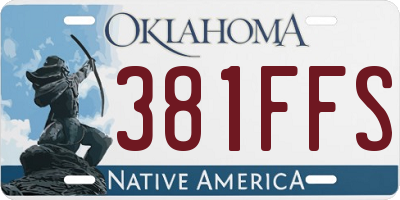 OK license plate 381FFS
