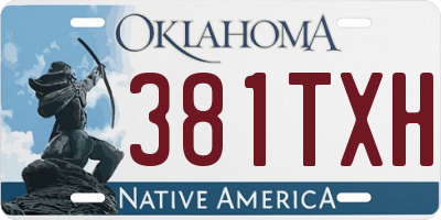 OK license plate 381TXH
