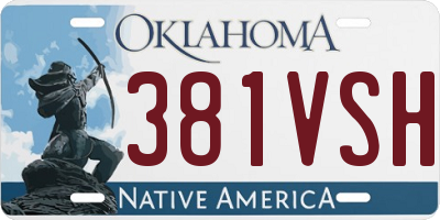 OK license plate 381VSH
